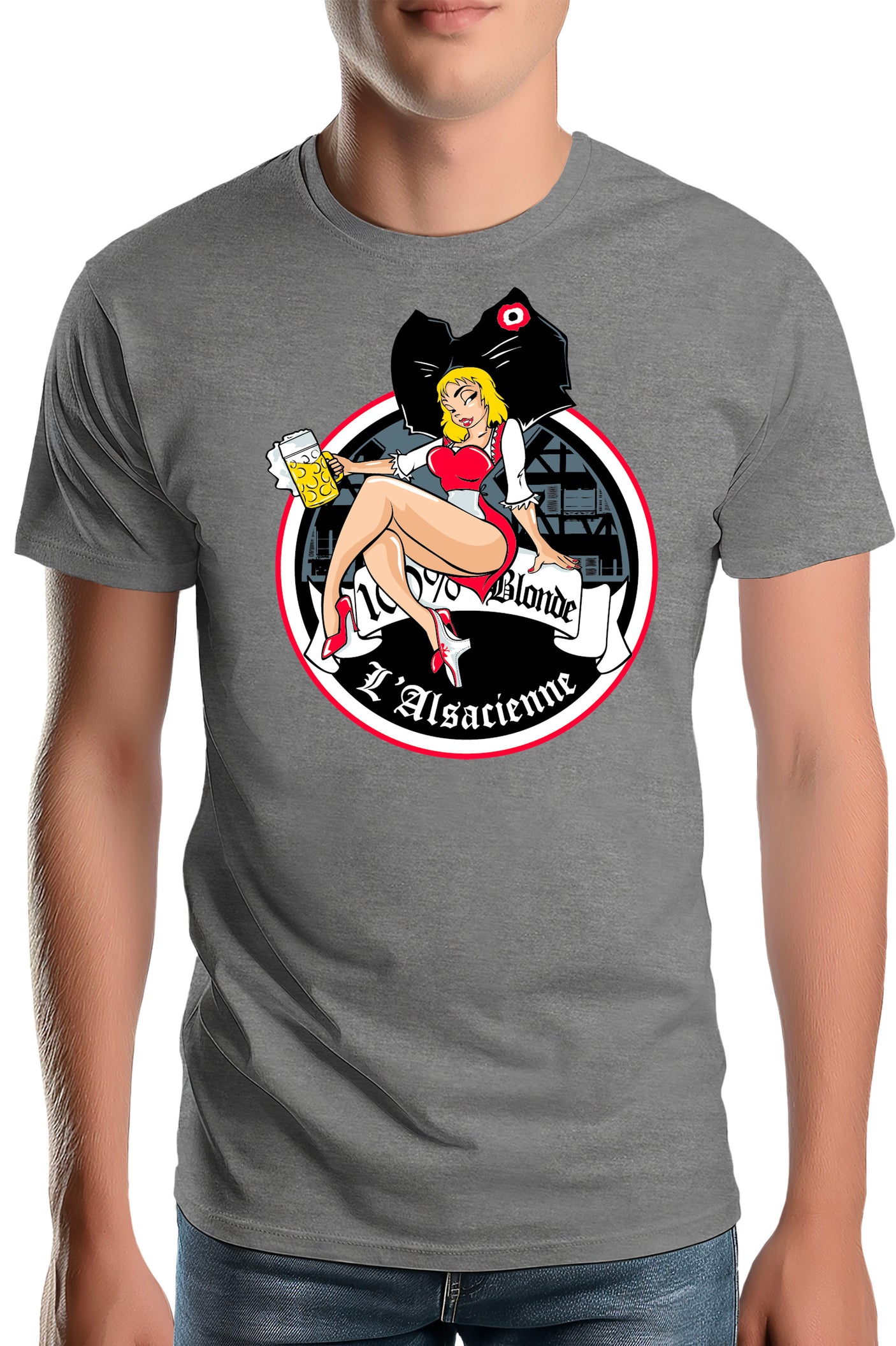 Tee-Shirt Homme L'alsacienne Qui A Perdu Sa culotte