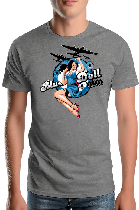 Tee-Shirt Homme Pin Up Avec Avion