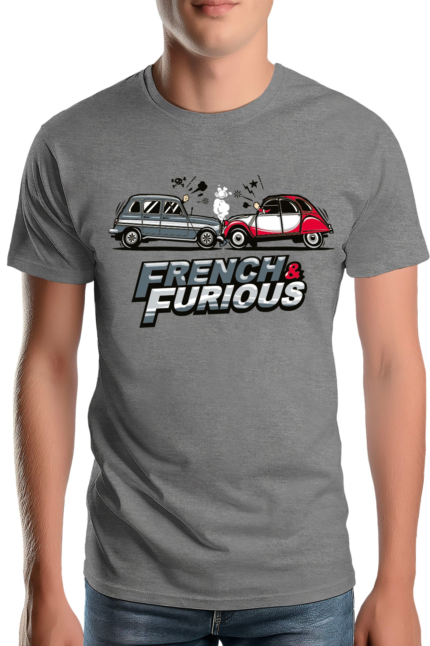 T-Shirt Homme French & Furious 4L contre deuch