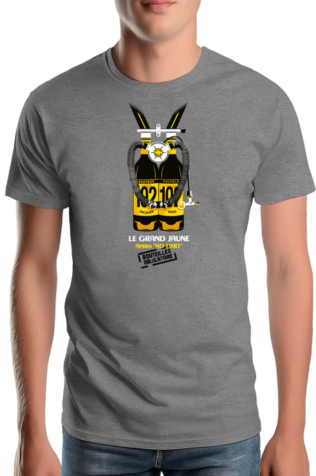 T-Shirt Homme Le Gd Jaune bouteille oxygène (AU DOS)
