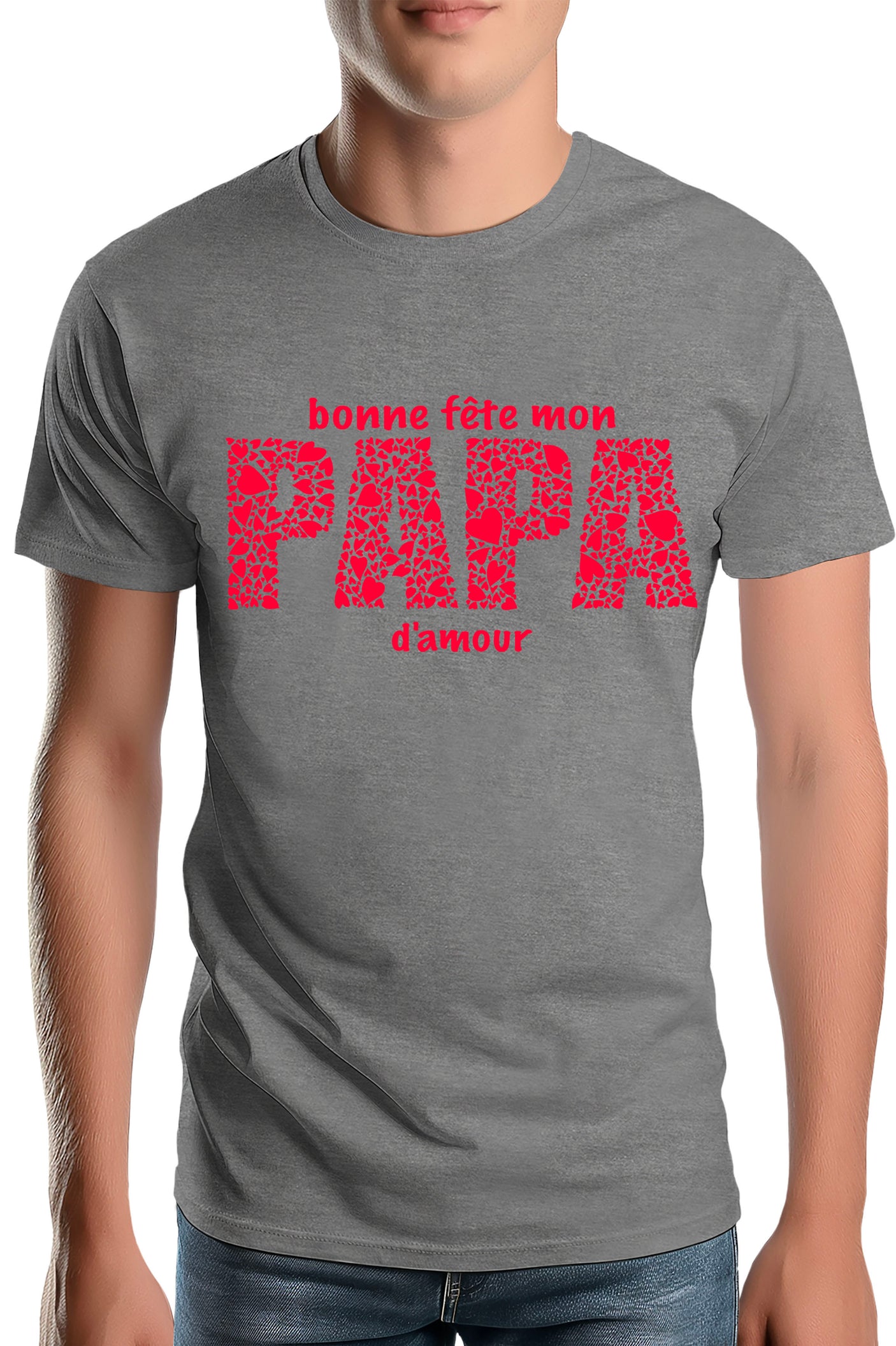 Tee-Shirt Homme Bonne fête papa d'amour