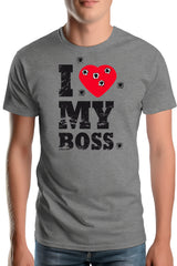 T-Shirt Homme I Love My Boss cible de tire