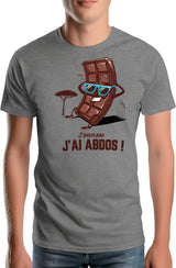 T-Shirt Homme Des abdos en tablette de chocolat