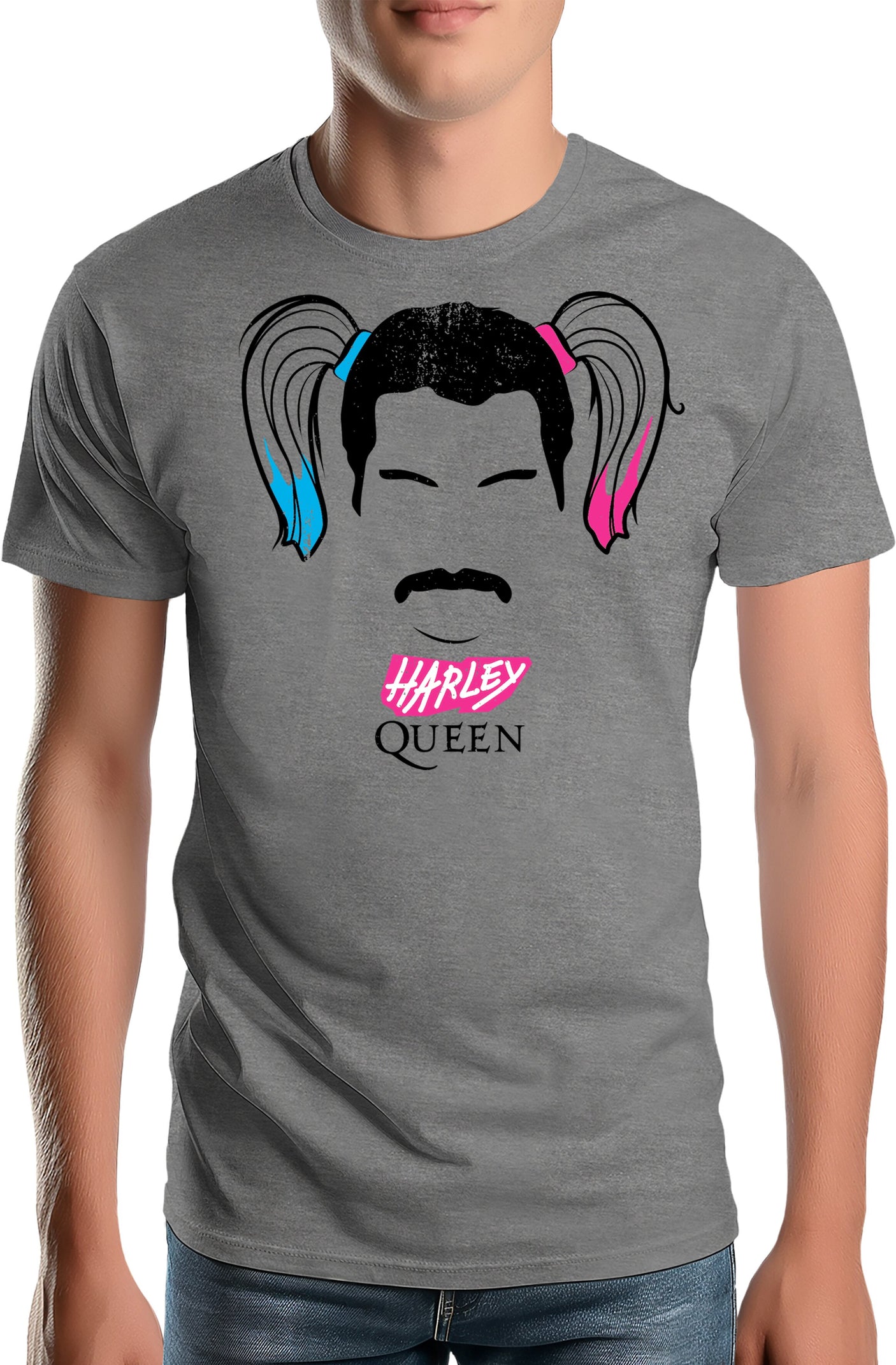 T-Shirt Homme QUEEN et HARLEY QUINN