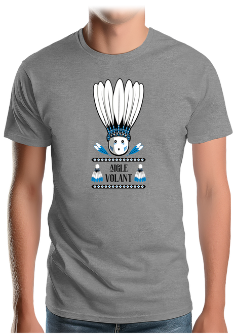 T-Shirt Homme Aigle volant en badminton