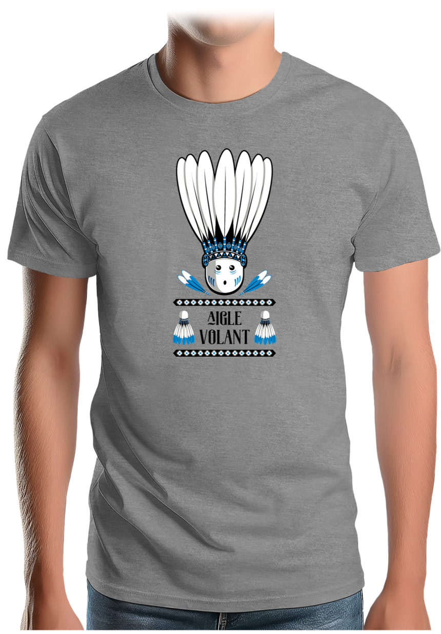 T-Shirt Homme Aigle volant en badminton