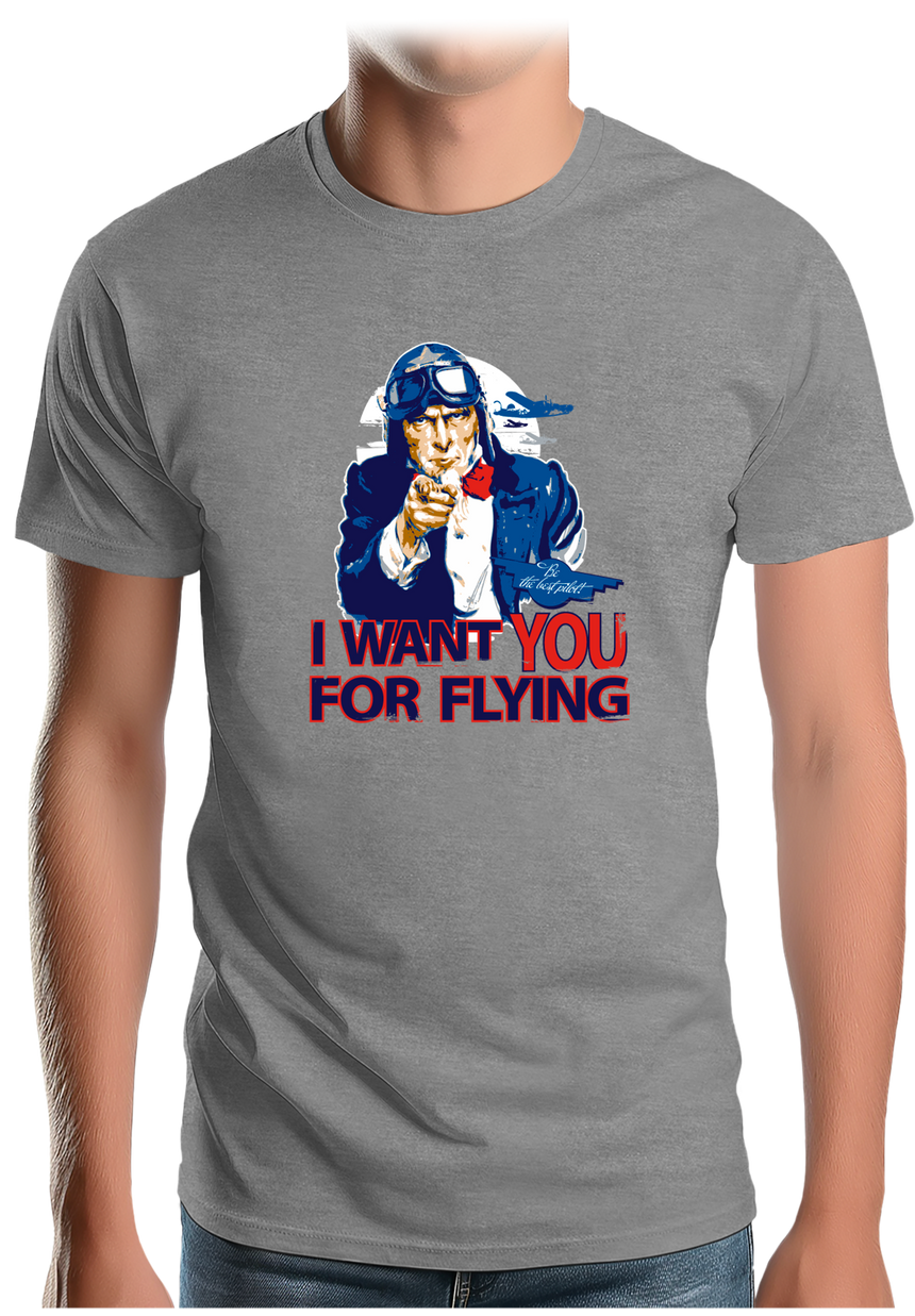 T-Shirt Homme I Want You for flying USA