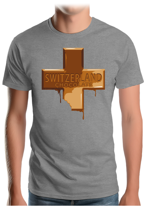 T-Shirt Homme La croix suisse en chocolat