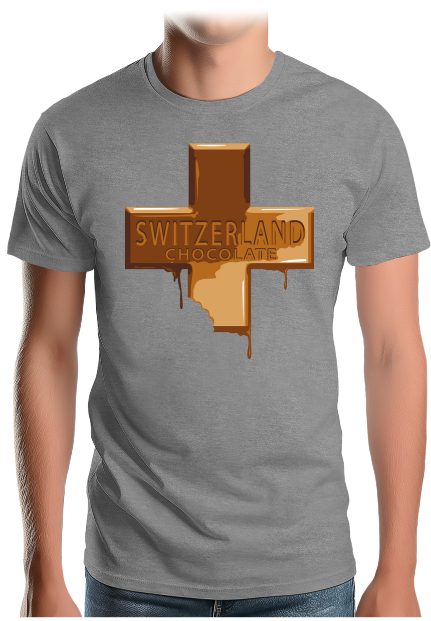 T-Shirt Homme La croix suisse en chocolat