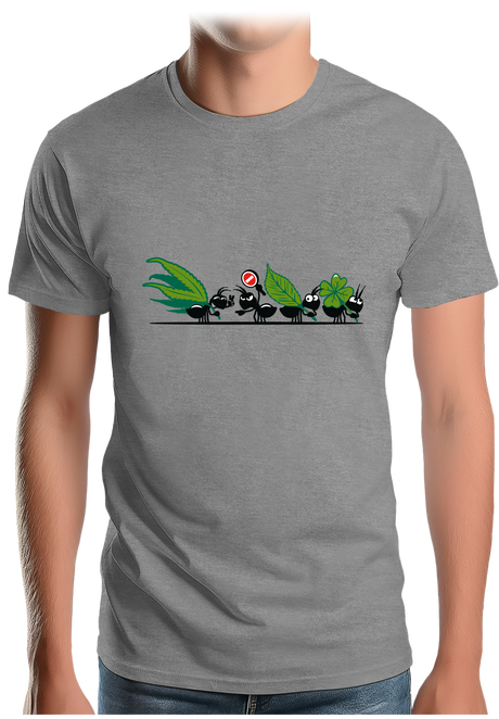 T-Shirt Homme Fourmis addict à la weed