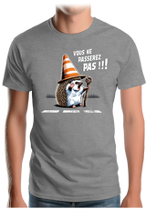 T-Shirt Homme Hérisson Gandalf, vous ne passerez pas sur la route !