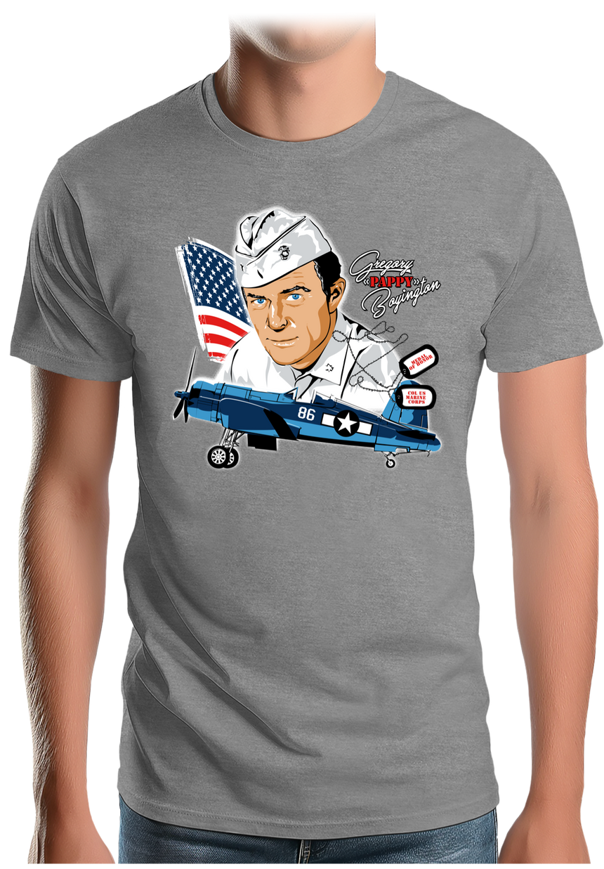 T-Shirt Homme Pappy en Avion