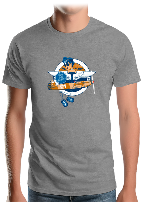 T-Shirt Homme Pin Up Avion