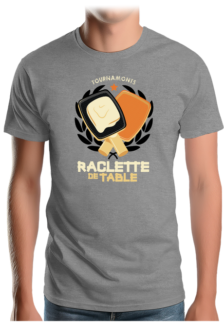 T-Shirt Homme Raclette de table, le nouveau ping pong