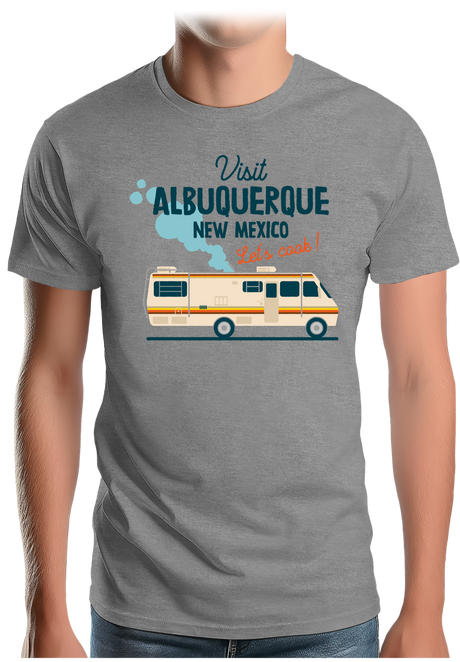 T-Shirt Homme Visit Albuquerque en camping bad
