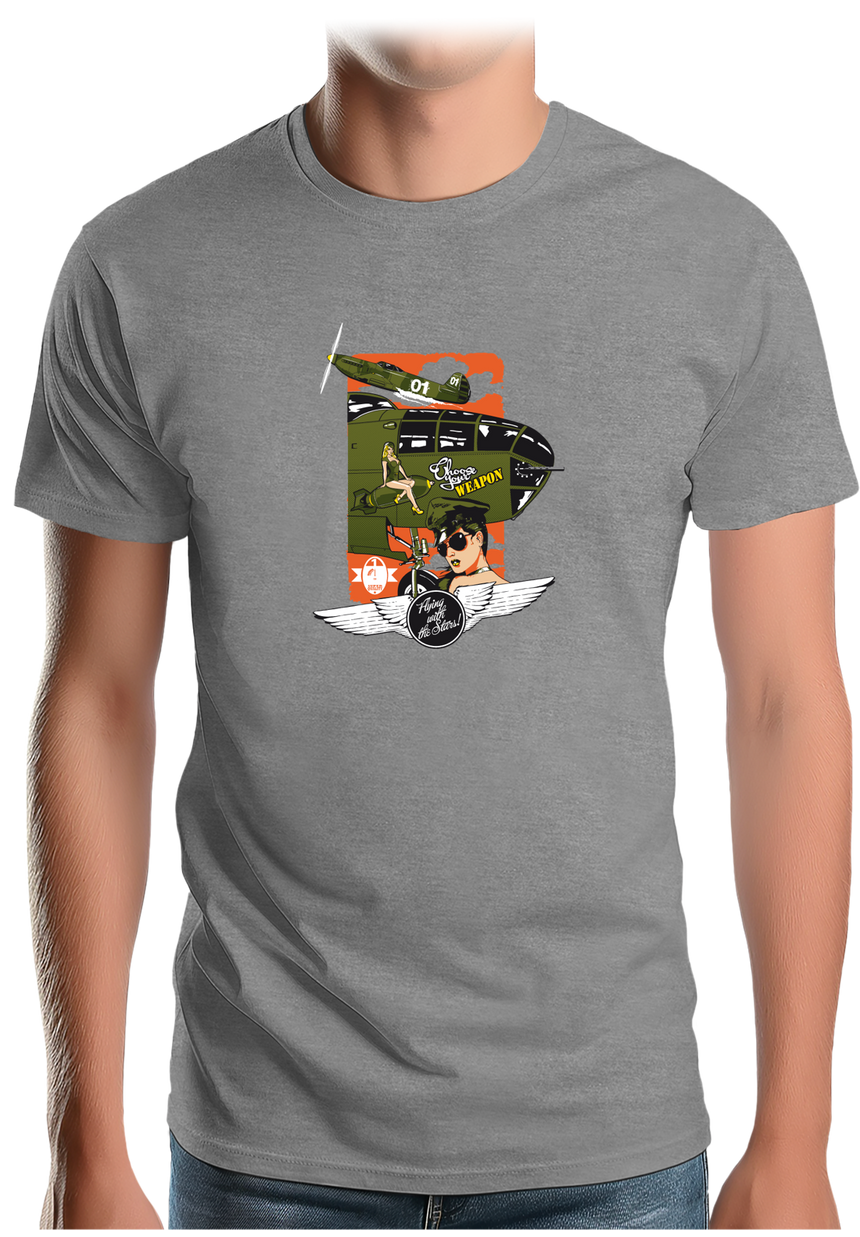 T-Shirt Homme Avion US ARMY WEAPON