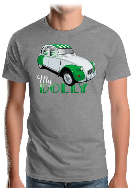 T-Shirt Homme Voiture 2CV série spéciale bicolore