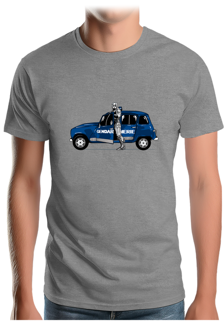 T-Shirt Homme 4L Robot cop gendarme