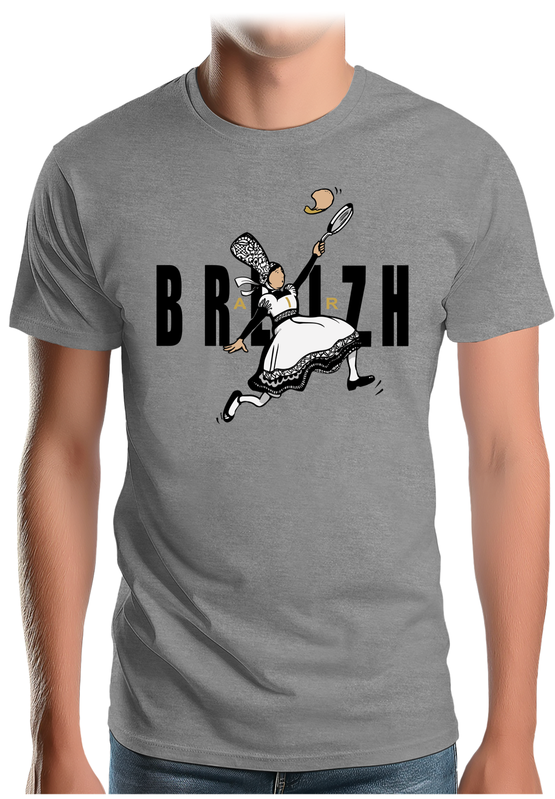 T-Shirt Homme Crêpes bretonnes sportives