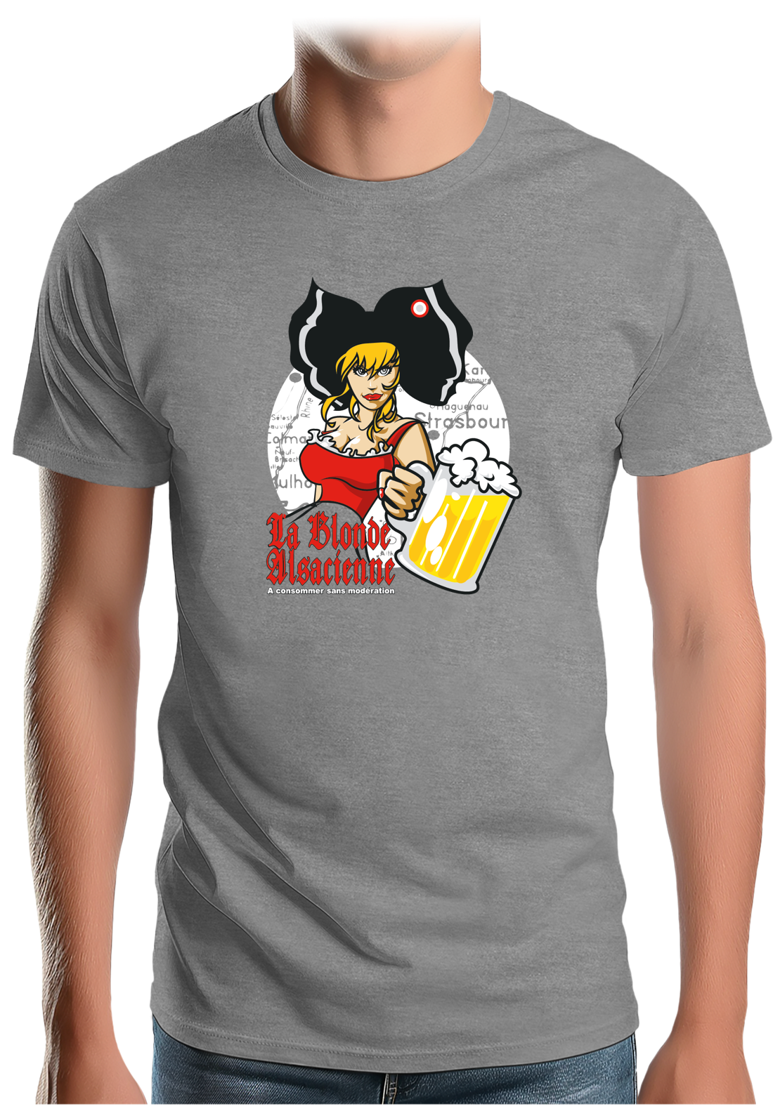 T-Shirt Homme La blonde alsacienne