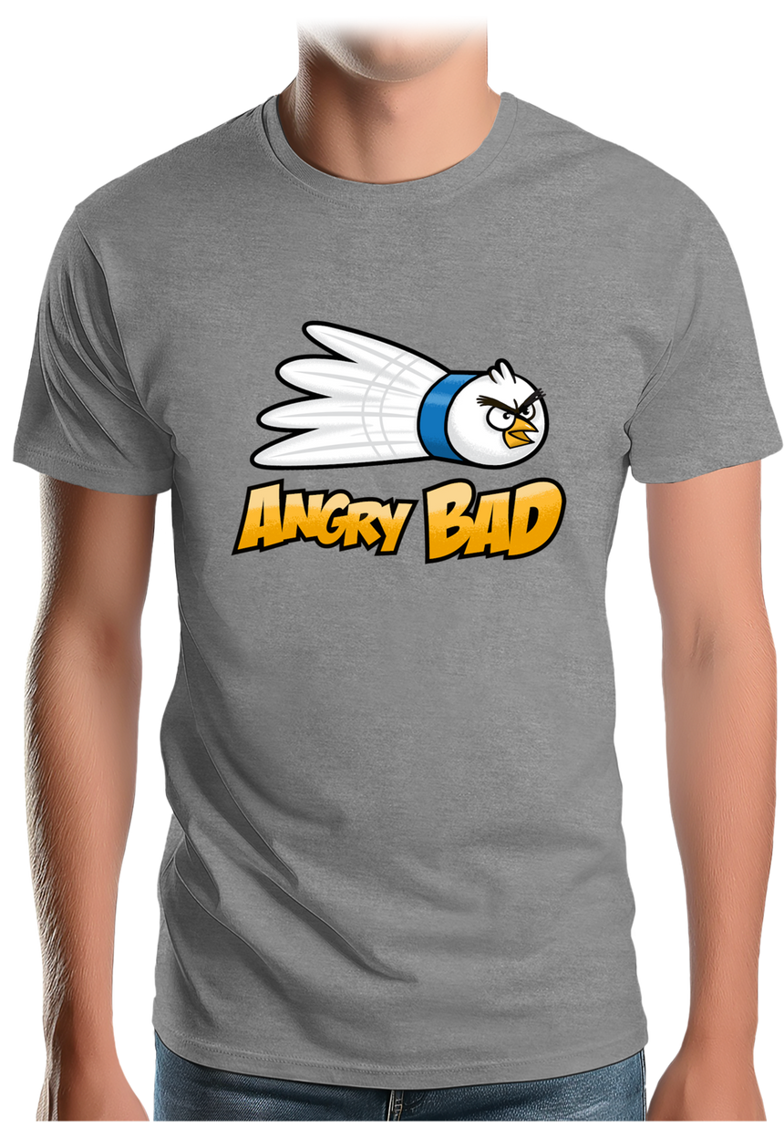 T-Shirt Homme Badminton Angry Bad, objectif tout détruire