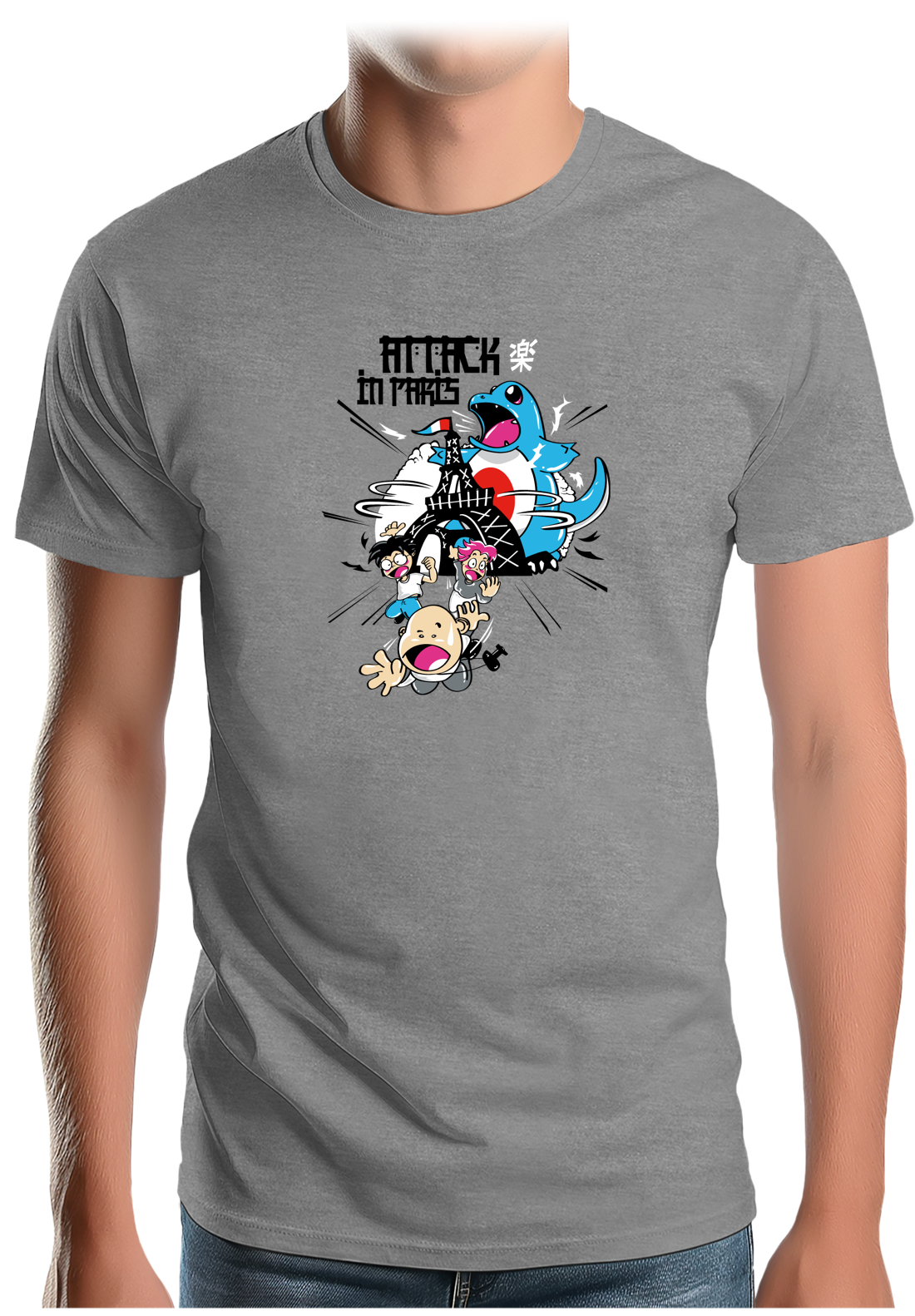 T-Shirt Homme Attack In Paris Carapuce