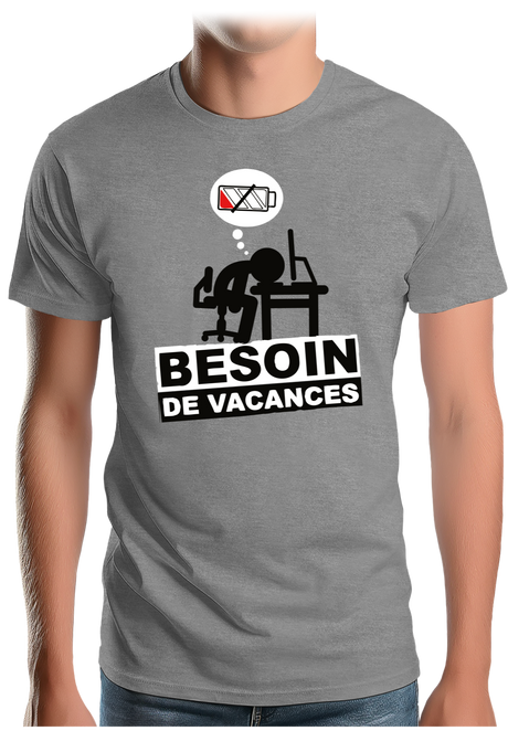 T-Shirt Homme Besoin de vacances