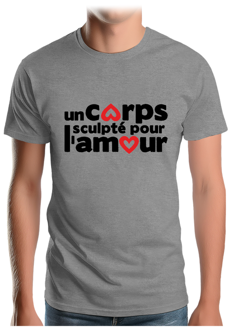 T-Shirt Homme Un corps sculpté pour l'amour en couple