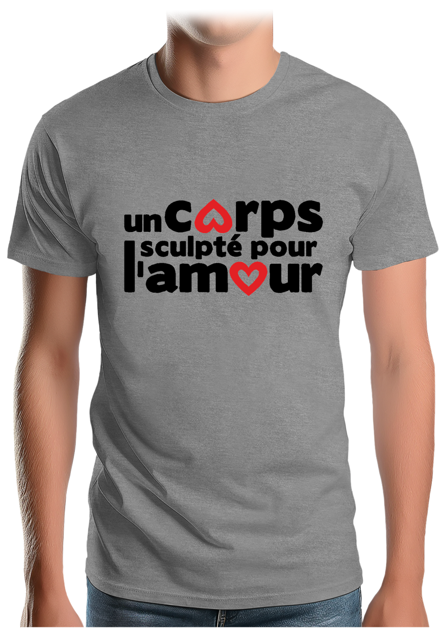 T-Shirt Homme Un corps sculpté pour l'amour en couple
