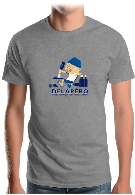 T-Shirt Homme Delapéro et la pétanque dès 9h