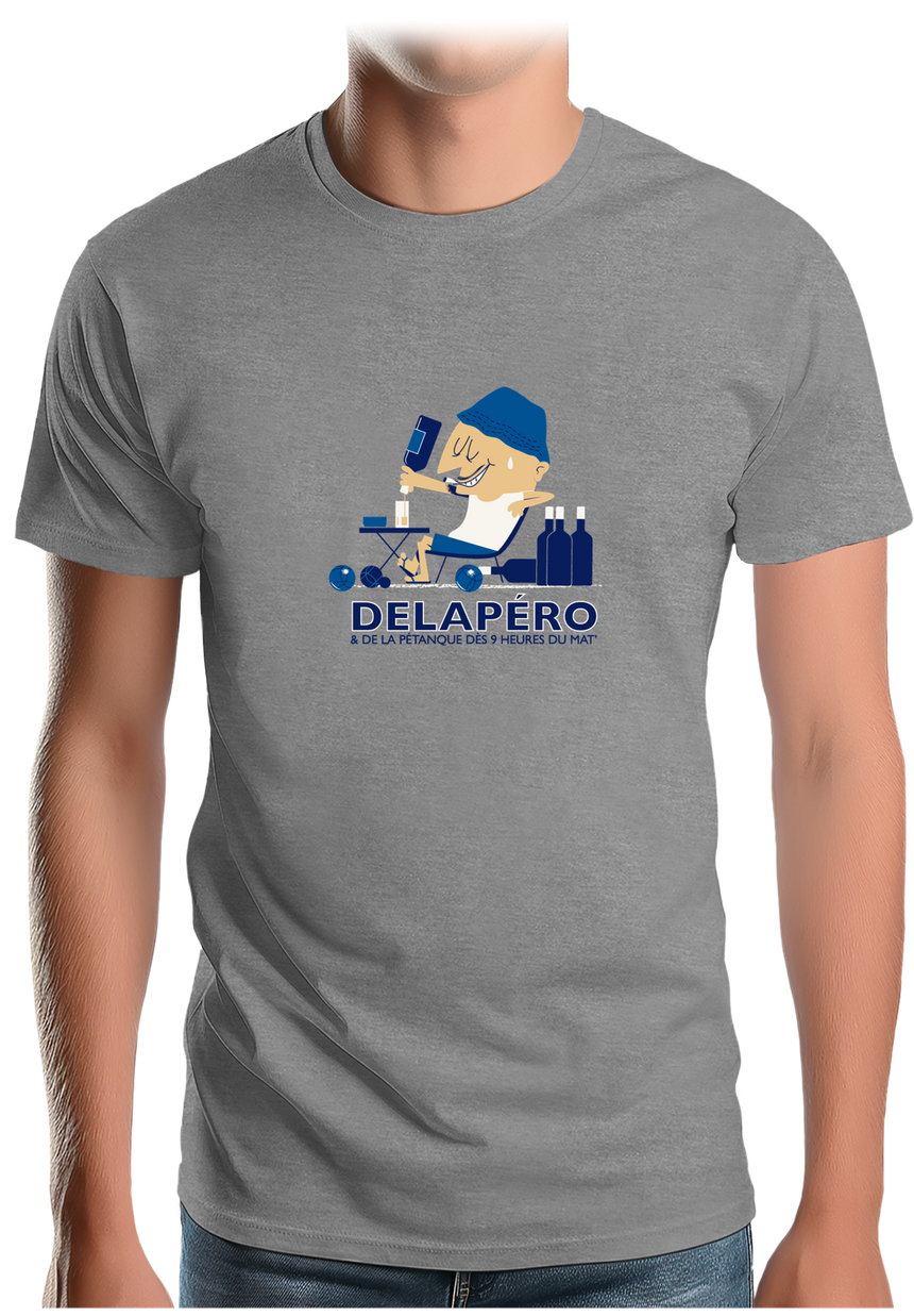 T-Shirt Homme Delapéro et la pétanque dès 9h