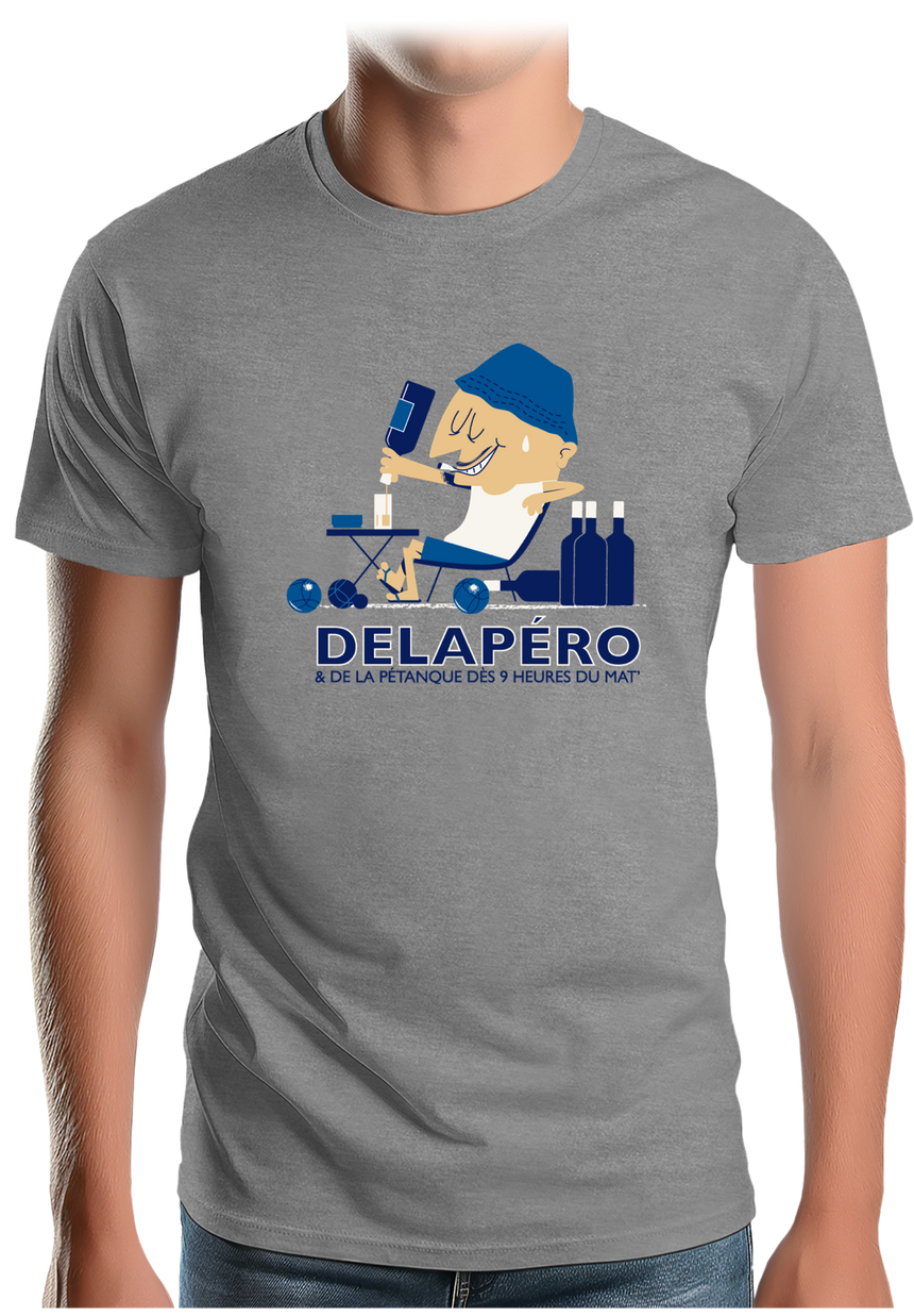 T-Shirt Homme Apéro et pétanque dès 9h du matin