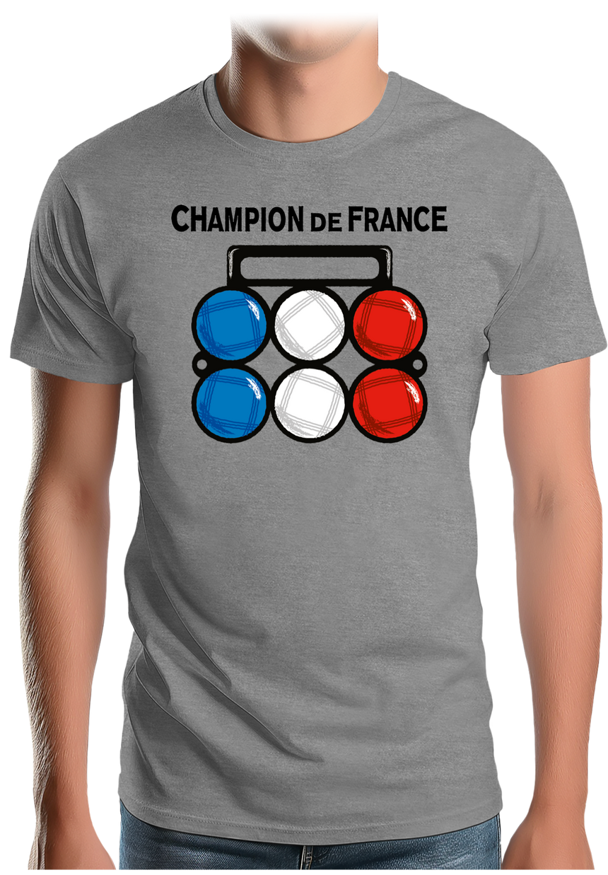 T-Shirt Homme Champion de France de pétanque