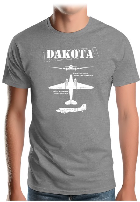 T-Shirt Homme Avion militaire modèle Dakota