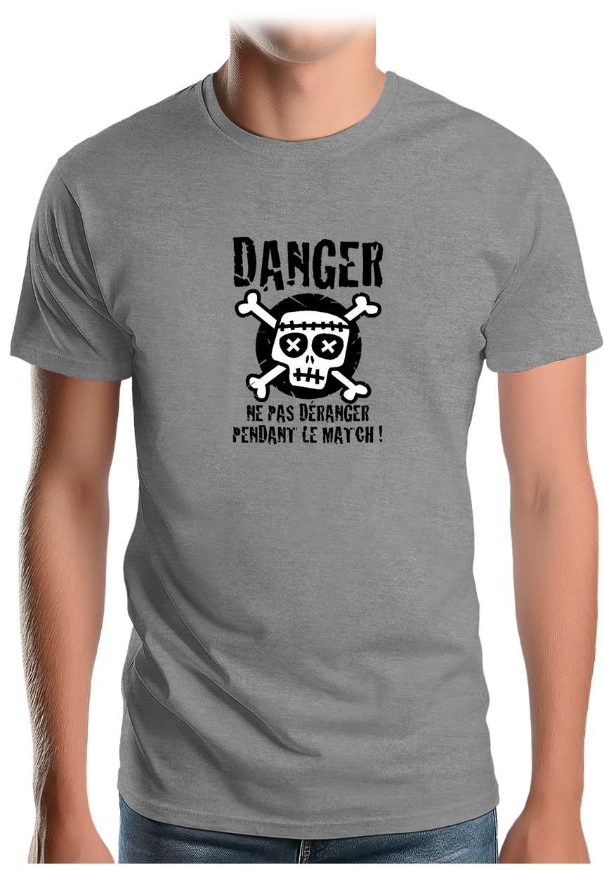 T-Shirt Homme Ne pas déranger pendant le match de foot, rugby