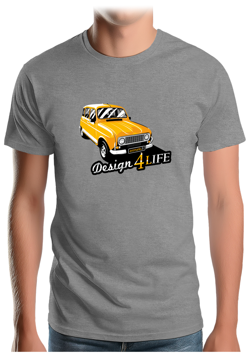 T-Shirt Homme Voiture Design 4L