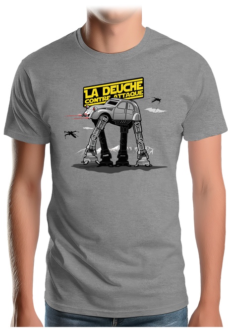 T-Shirt Homme Voiture 2CV contre attaque