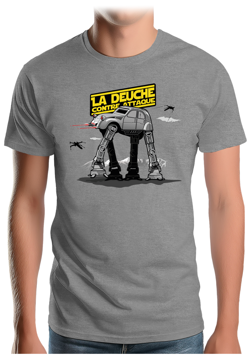 T-Shirt Homme Voiture 2CV contre attaque