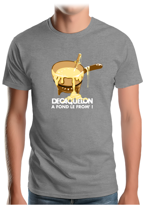 T-Shirt Homme Decaquelon à fond le fromage