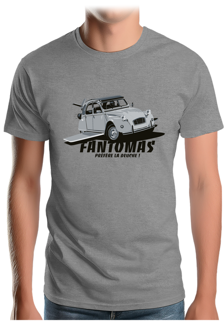 T-Shirt Homme Voiture 2CV de Fantomas