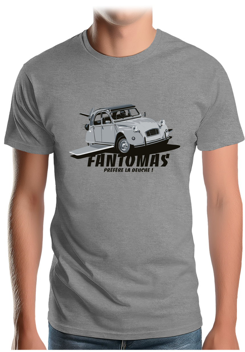 T-Shirt Homme Voiture 2CV de Fantomas