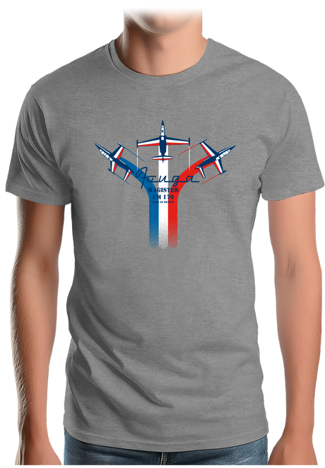 T-Shirt Homme Avion Fouga de France en formation
