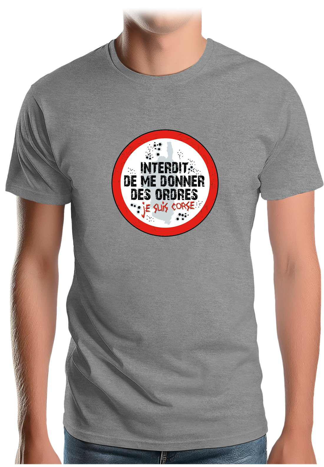 T-Shirt Homme Corse interdit de me donner des ordres