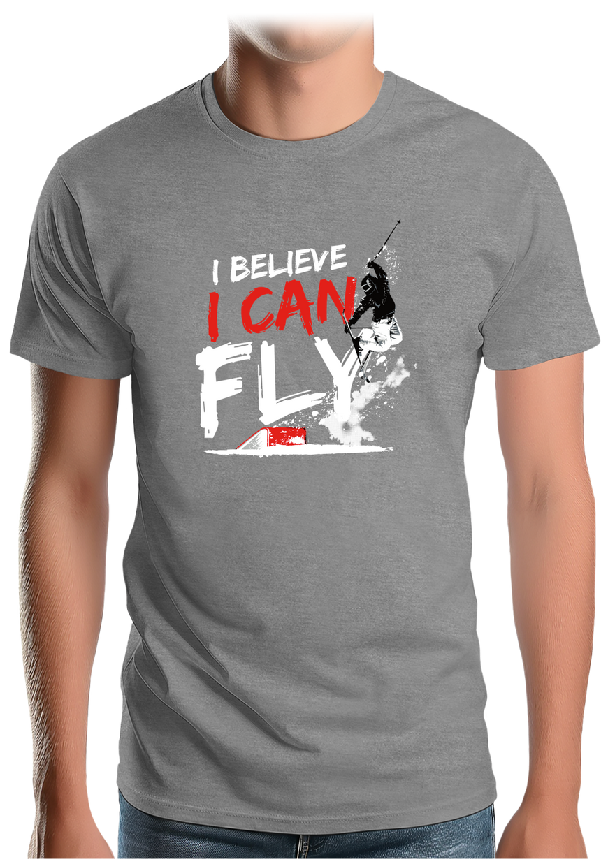 T-Shirt Homme I believe I can fly en ski