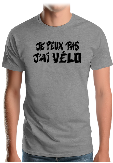 T-Shirt Homme Je peux pas, j'ai vélo