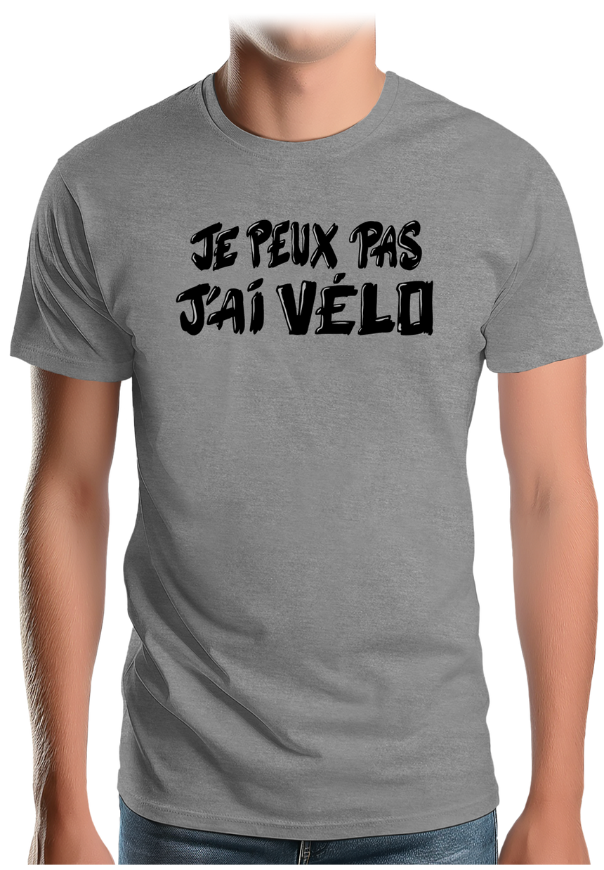 T-Shirt Homme Je peux pas, j'ai vélo