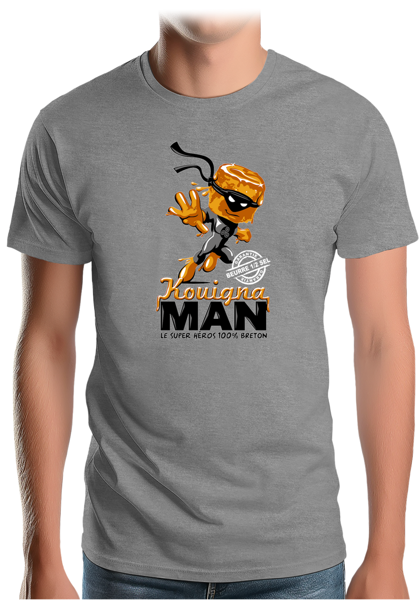 T-Shirt Homme Kouignaman super héros breton