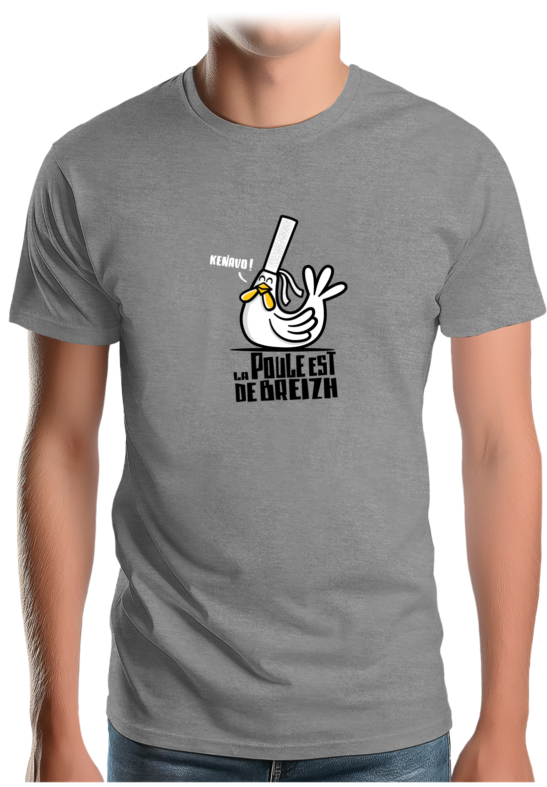 T-Shirt Homme La Poule Est De Breizh