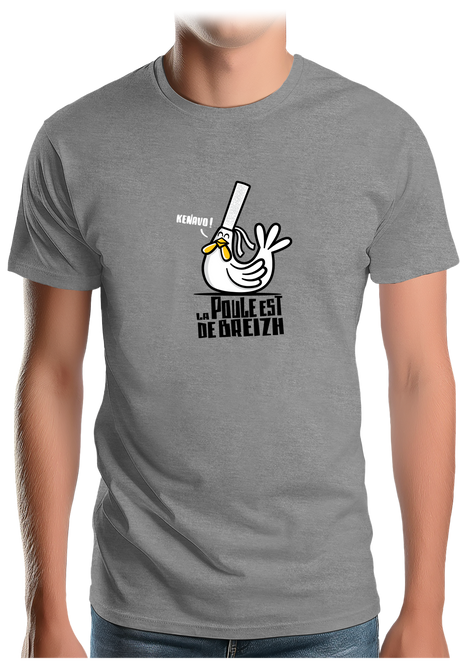 T-Shirt Homme La Poule Est De Breizh