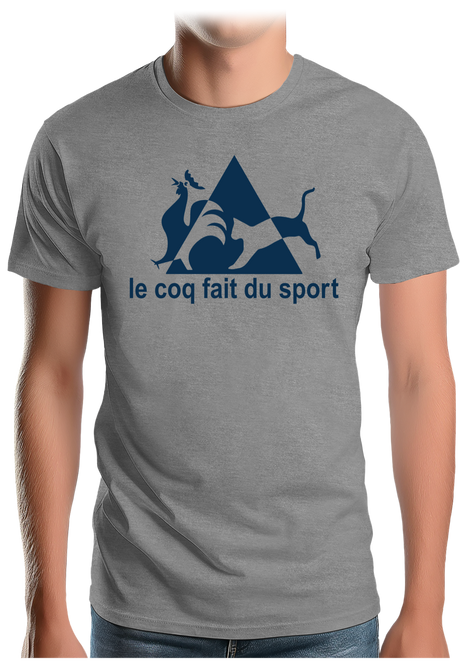 T-Shirt Homme Le coq forcé au sport
